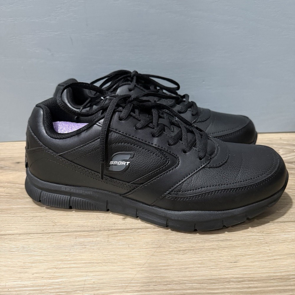 Skechers Sport Work Mens Memory Foam Slip Resistant Shoes Black F184-25 Size 11